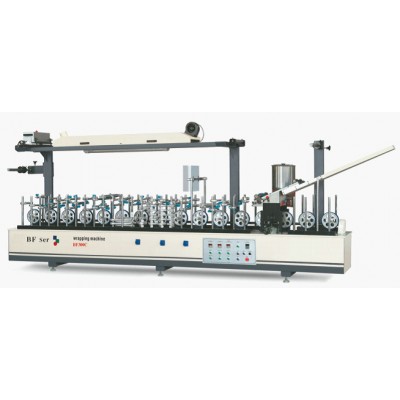 Woodworking Machine Profile Wrapping Machine with Cold & Hot Glue